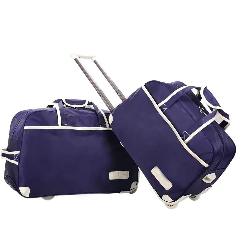 Koffer wochenende tasche Wasserdichte Gepäck big bag Roll Gepäck trolley Gepäck Dame Reise koffer mit Rädern tragen auf: Orange / 20"