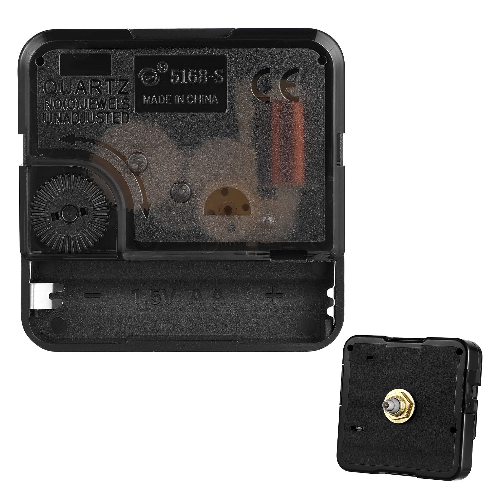 Quartz Clock Movement Black ABS Material 56x56x16mm Operated Wall Clock Mechanism Replacement DIY Supplies