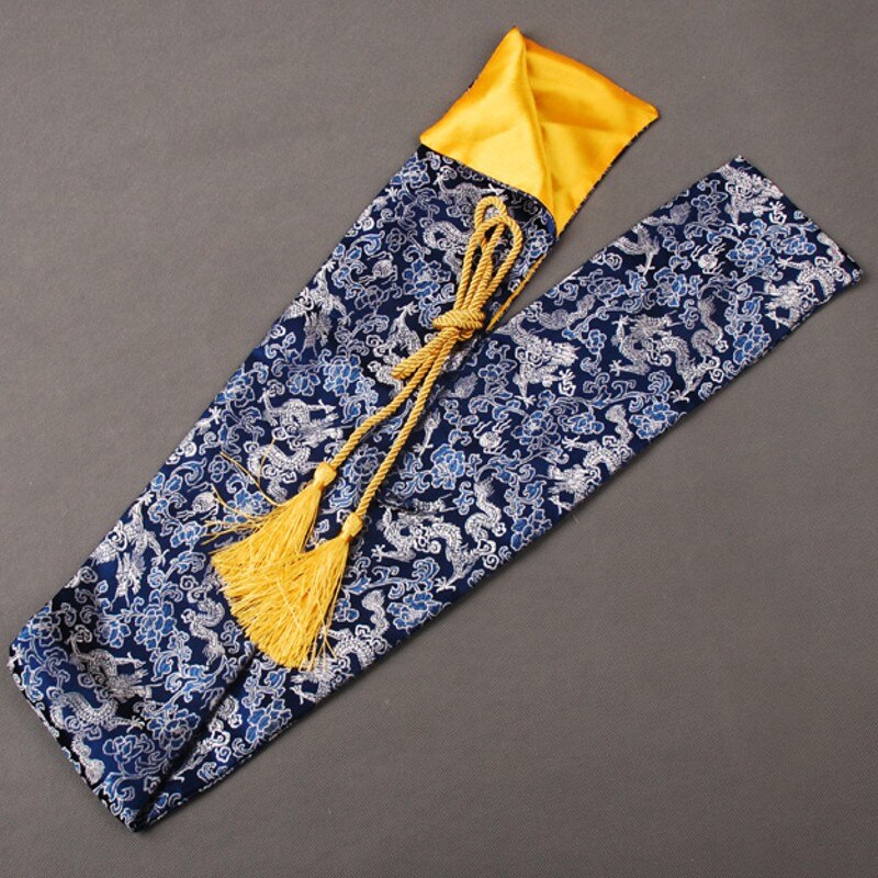Soft and Delicate Silk Sword Bag Fitting for Japanese Samurai Sword Katana Blue Dragon Nice Collection or QD1