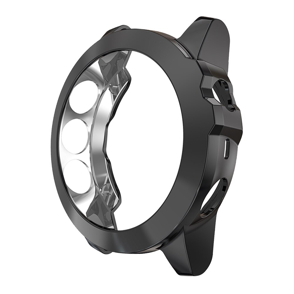 Étui de protection en TPU souple de couleur plaquée pour montre Garmin Fenix 5X, couvercle de montre léger pour Fenix 5 X, accessoires à coque fine: Black