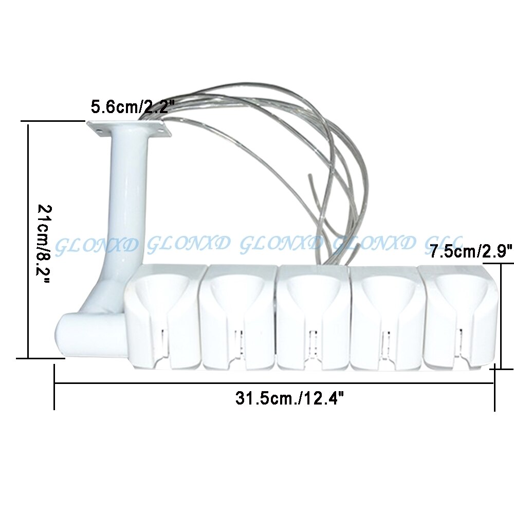 Soporte de pieza de mano para asiento Dental, válvula de 5 soportes, jeringa, escalador colgante, piezas de repuesto para unidad de silla Dental, estilo