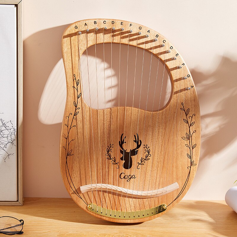 Petite harpe Portable à 19 cordes, facile à apprendre, Piano de Niche, Instrument à cordes en bois pour débutants: 16 String-Wood 1