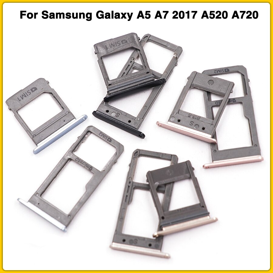 Sim Kaart Lade Voor Samsung Galaxy A5 A7 A520 A720 Sim Kaartlezer Sim Lade Houder Sim Slot vervangende Onderdelen