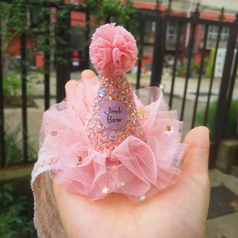 YUXIC Koreanische Stil Blume Baby Mädchen Stirnbänder Glitter Spitze Perlen Neugeborenen Geburtstag Party Stirnbänder Schöne Mädchen Headwear