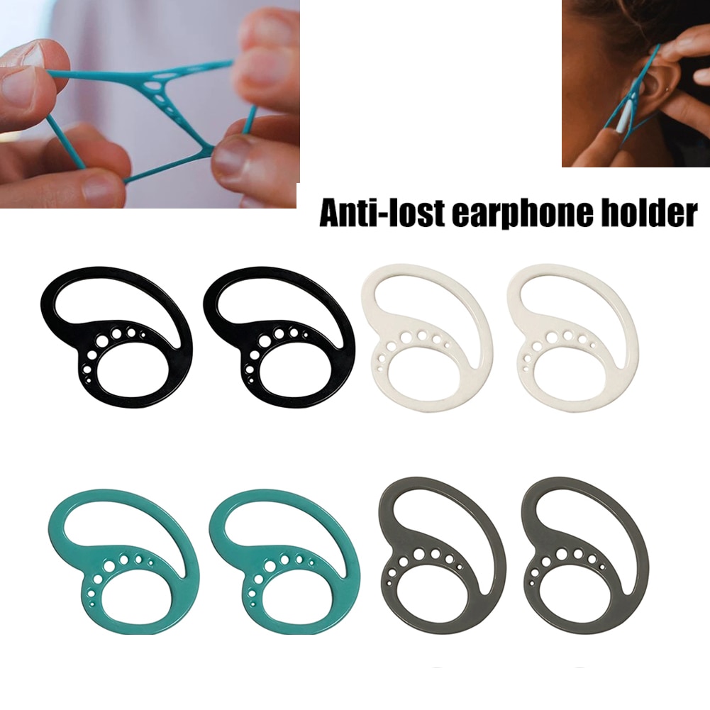 1 Pair Bluetooth Compatible Wireless Earphone Holders Anti Silicone Earbuds Anti Lost Ear Hooks Headphone Holder
