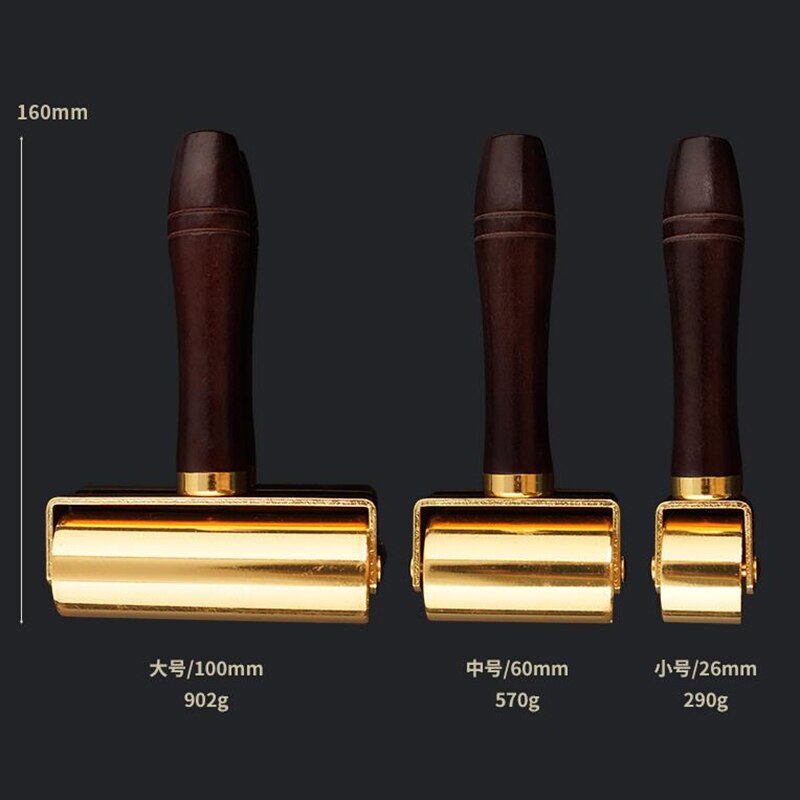 1pc skinnrulle blank holder enhet hånd skyve rulle trykk hjul diy håndlaget lær pressverktøy