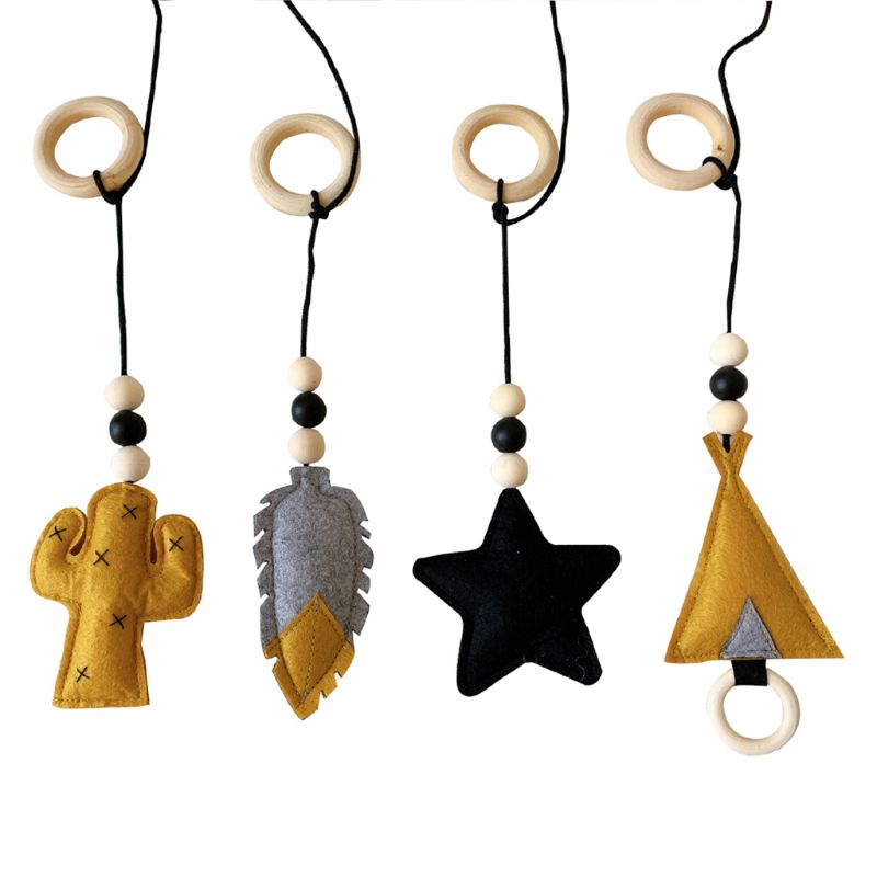 4 Stks/set Massief Houten Fitness Rack Hanger Kinderen Kamer Decoratie Baby Gym Speelgoed Opknoping Ornamenten: 10
