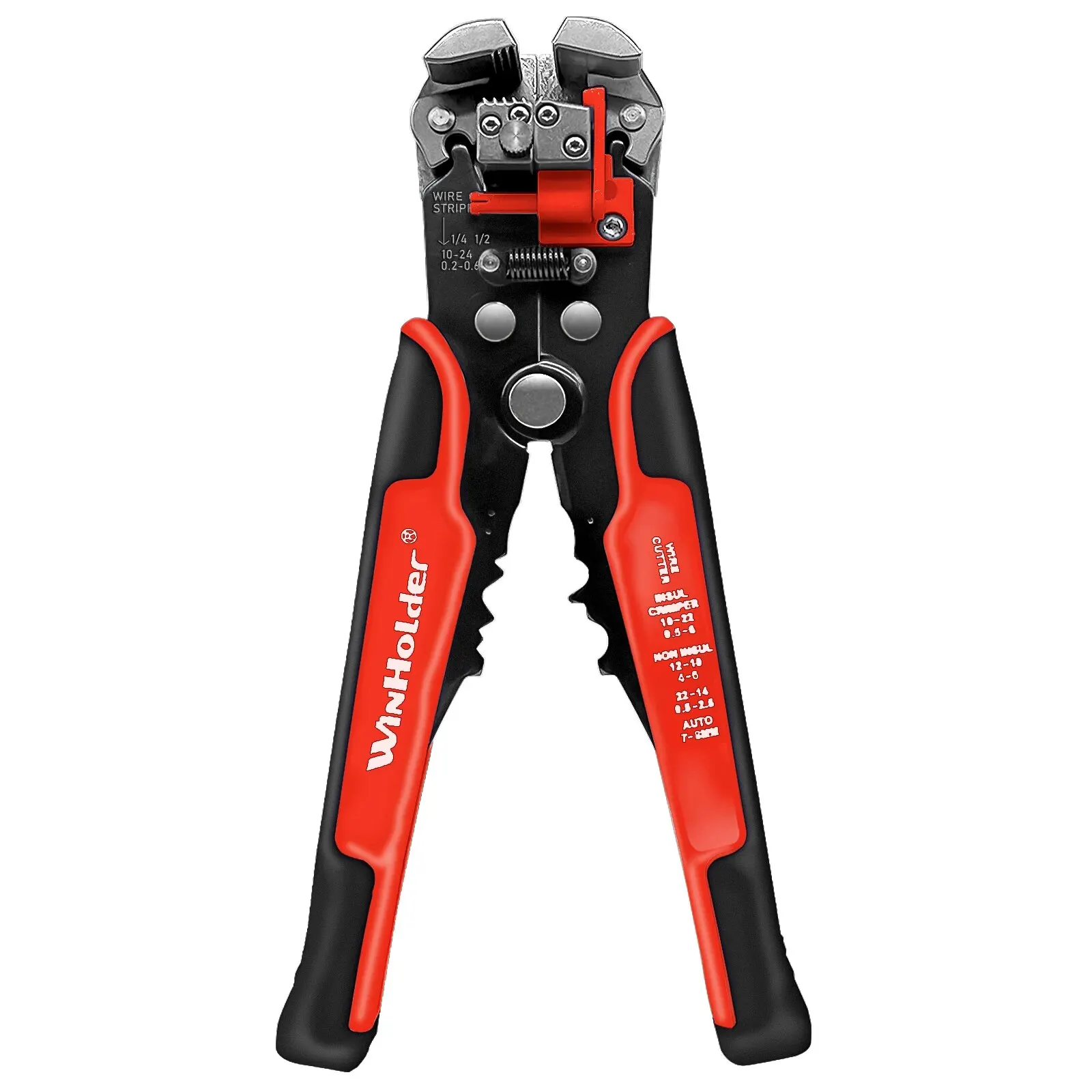 Alicates pelados multifuncionales para corte de Cable, Terminal de engarzado, herramienta manual automática de alta precisión, cortador de cables: Rojo