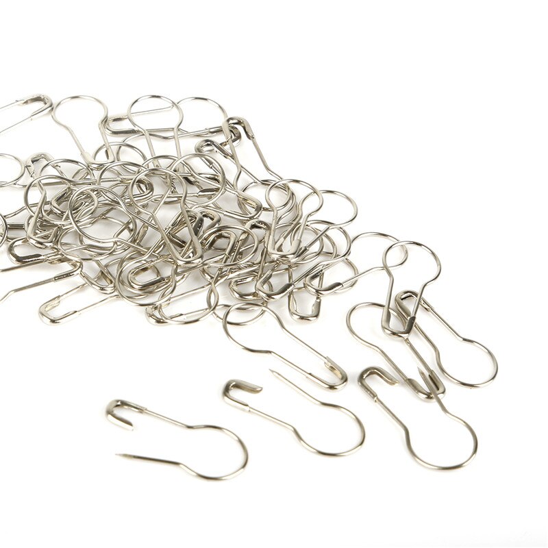 100 stk / parti græskar pin strikning hæklet låsesting markør hangtag sikkerhedsnåle diy syværktøj nåle klip håndværk tilbehør: Sølv