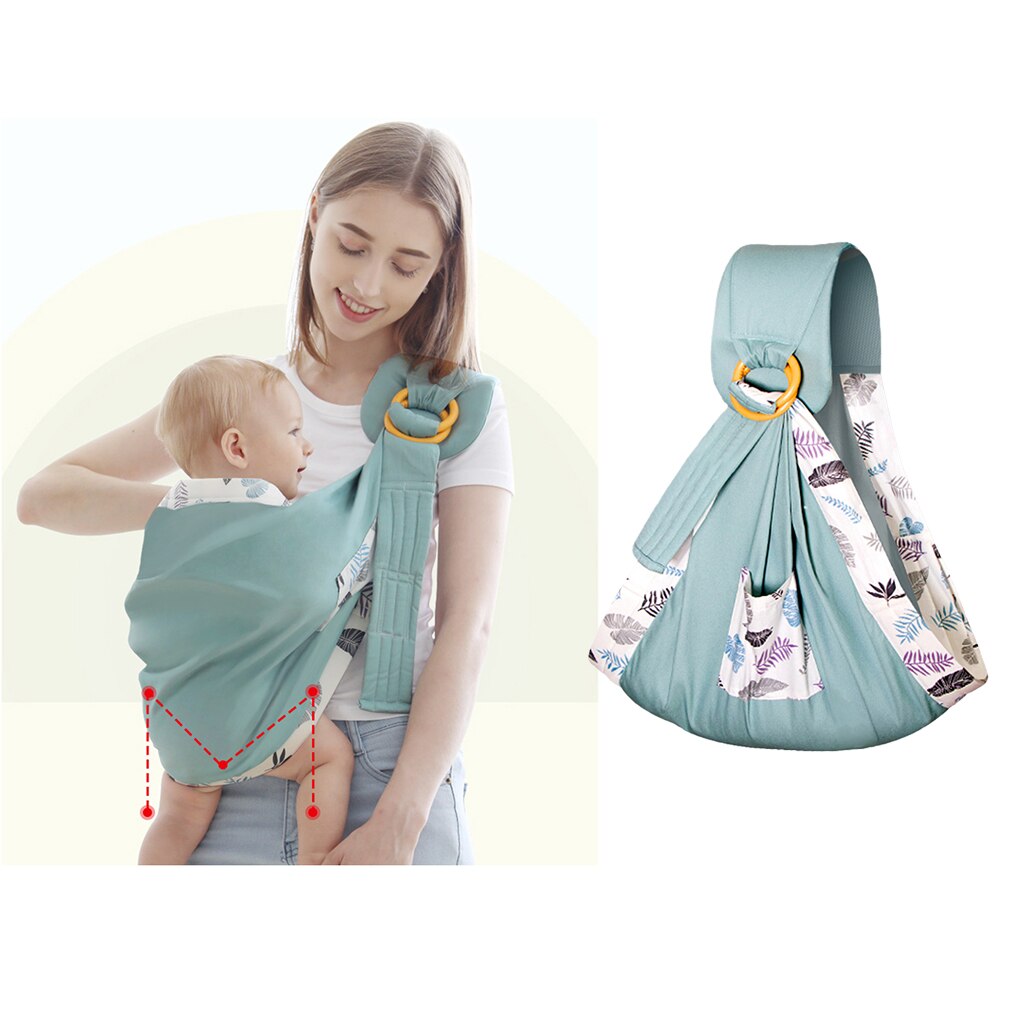 Verstelbare Baby Carrier Sling Wrap Ergonomische Front Papoose Verpleging Pouch: Green
