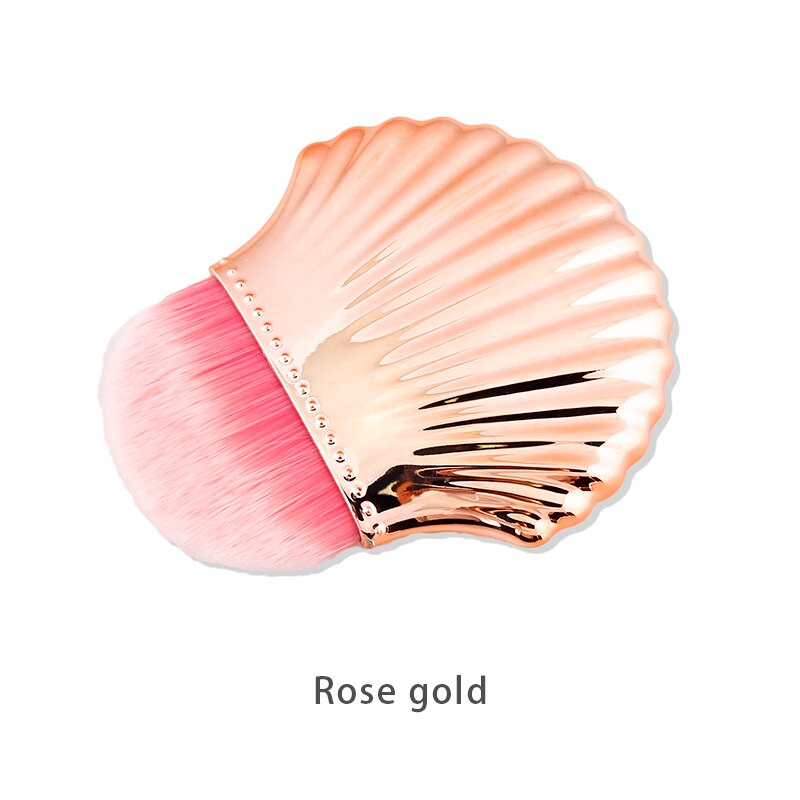 Shell Shape Nail Brush Clean Dust Powder Portable Make Up Brush Foundation Concealer Face Blush 3 Colors Beauty Makeup Tools