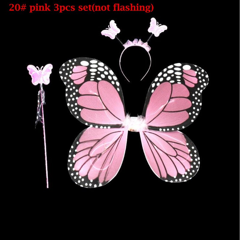 Lumière LED Up papillon aile bandeau fée baguettes jupe enfants princesse Performance Cosplay ensemble lueur fête noël Halloween: 20