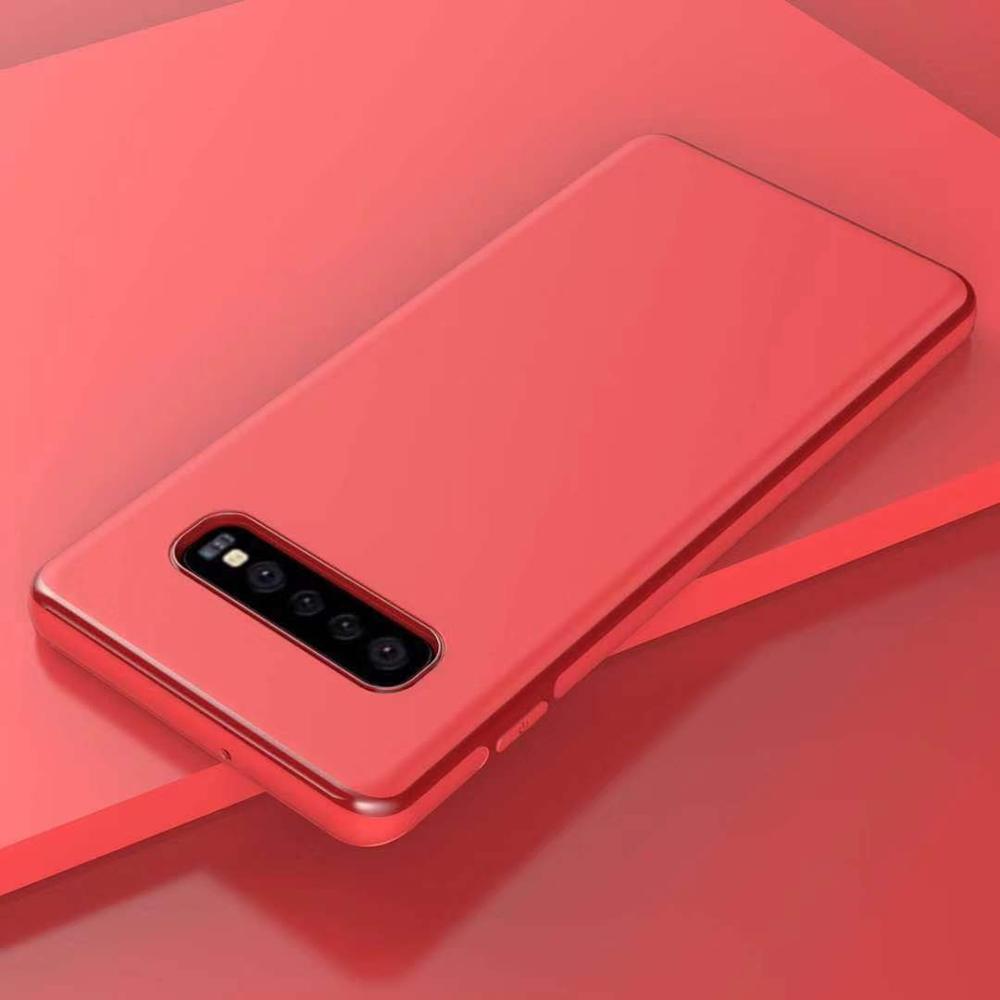 Funda magnética para coche para Samsung Galaxy S10 S10e S10 Plus TPU funda magnética de silicona para Samsung S9/s9 plus y placa de Metal: For Samsung s9 / Red