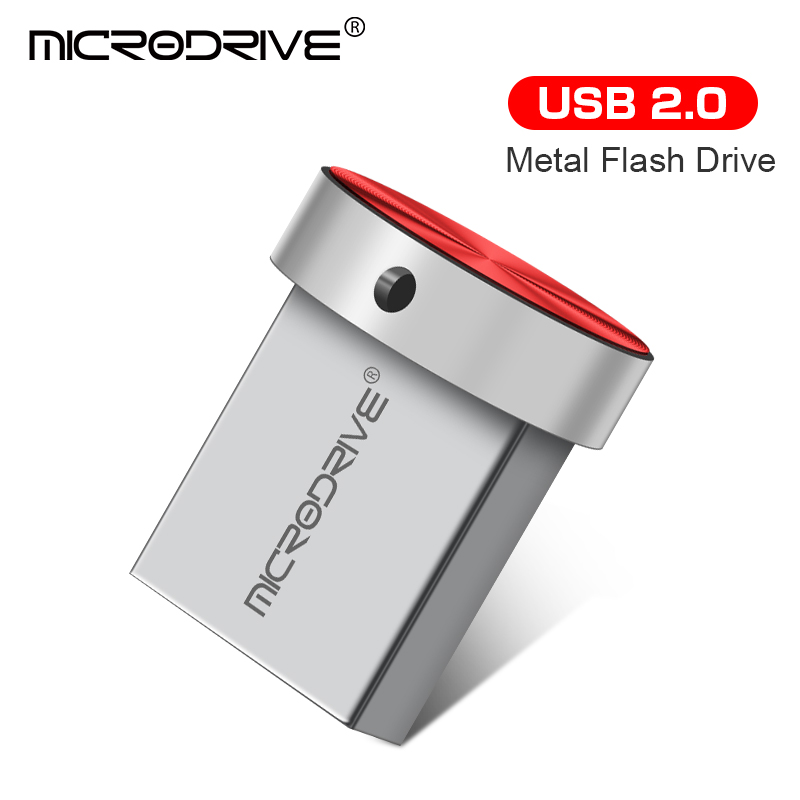 Mini metalowy pendrive USB 4GB 8GB 16GB pamięć pendrive 32GB Flash pendrive 64GB 128GB флешка pendrive USB2.0 dysk darmowa wysyłka: Czerwony / 128 GB