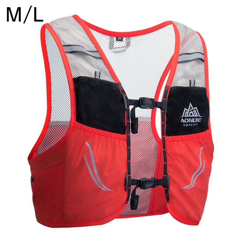 Backpack Trail Running Vest Men Women Lightweight Outdoor Sport Hiking Cycling backpack 2.5L Marathon Fitness Hydration Pack: Orange Red.ML