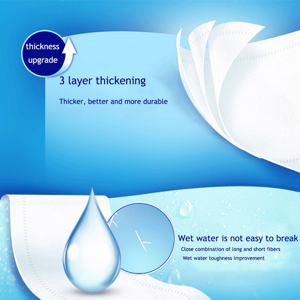 1 rol 3 lagen houtpulp papier tissue servet huidvriendelijk vloeipapier voor thuis
