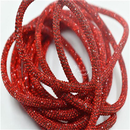 5 yards Crystal strass Glanzende Glitter Touw chain Bridal Applique Voor Sieraden Maken