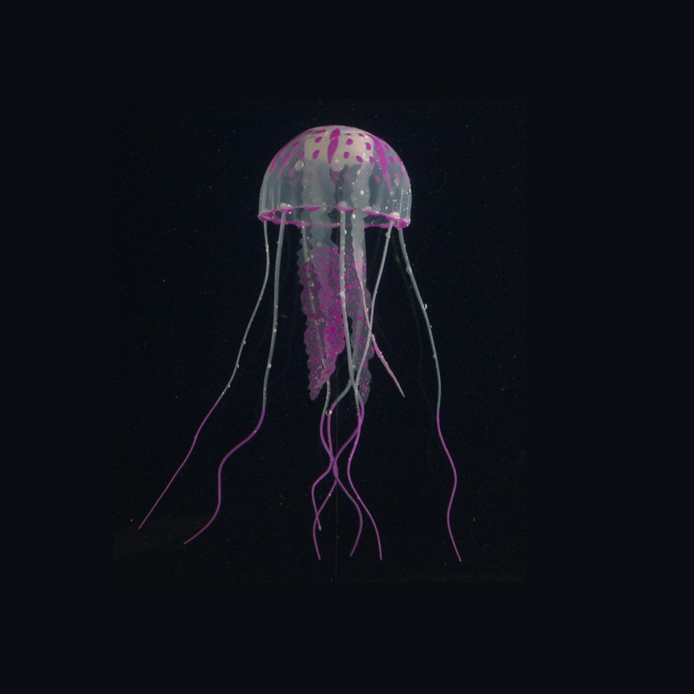Méduse fluorescente artificielle, 1 pièce, décoration d'aquarium en Silicone, Simulation de paysage, aquarium rouge, aménagement paysager