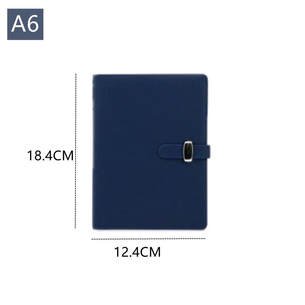 A5 A6 A7 Pu Leather 365 Days Retro Diary Notebook Personal Pocket Organiser Planner Filofax Cover Office School Supplies: Blue-A6