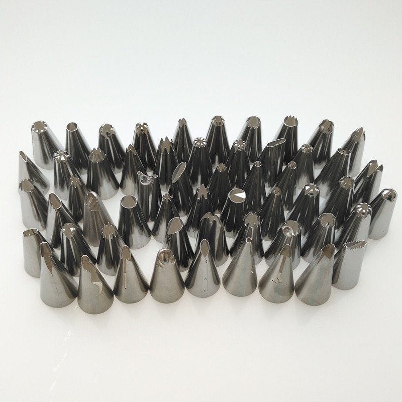 Shenhong 77 stuks icing piping tips set 1 stuks siliconen zakje 3 russische tulp spuitmondjes cupcake taartdecoratie diy dessert
