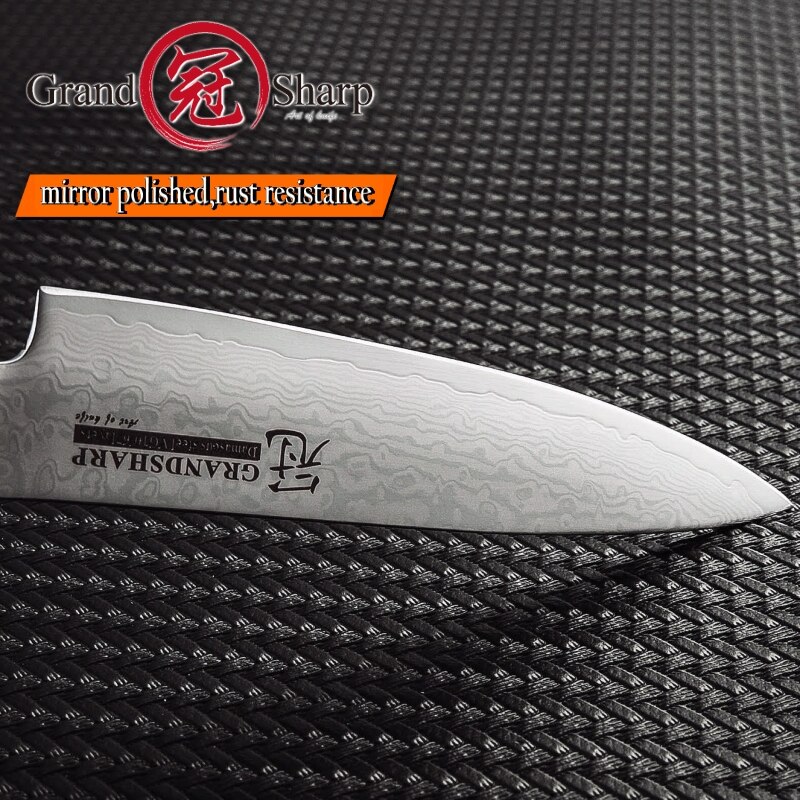 Grandsharp 5 tums verktyg damaskus kniv 67 lager japansk damaskus rostfritt stål vg -10 matlagningsverktyg damaskus köksknivar