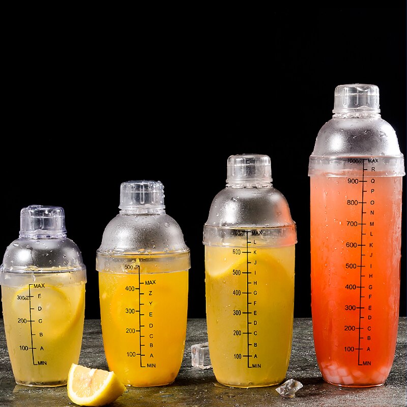Coctelera de plástico para el hogar, mezclador de bebidas y vino, utensilios de Bar, mezclador de bebidas de cocina, 300ml/500ml/700ml/1000ml