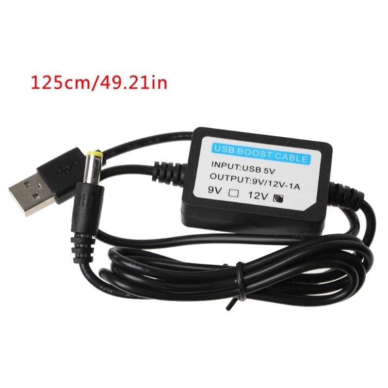 5V To 12V USB 5.5x2.1mm Step up Adapter Cable For WiFi Router LED Strip Light