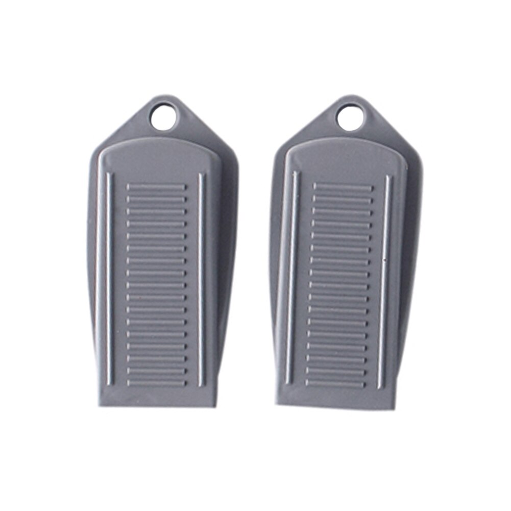2pcs/set Rubber Door Stopper Child Safety Gate Guard Eudemon Anti Skid Slam Stop Wedge Holder: Gray