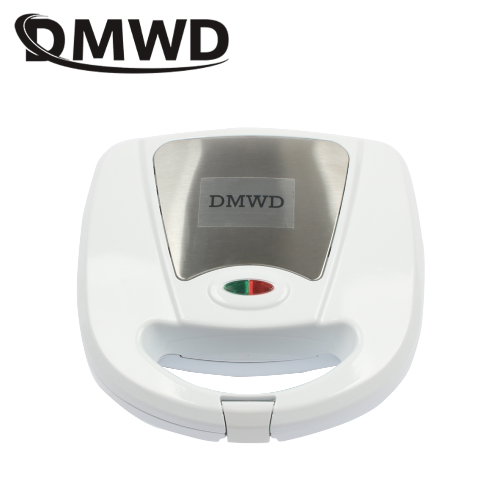 DMWD 110V Multifunction Eggs Sandwich Maker Muffin Waffle Toaster Donuts BBQ Frying Pan Mini Breakfast Baking Machine 7 Plates