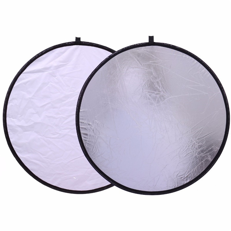30 cm/12 INCH 2 IN 1 Inklapbare Photo Light Reflector Zilver/Wit Fotografie Reflector Draagbare Foto Accessoires