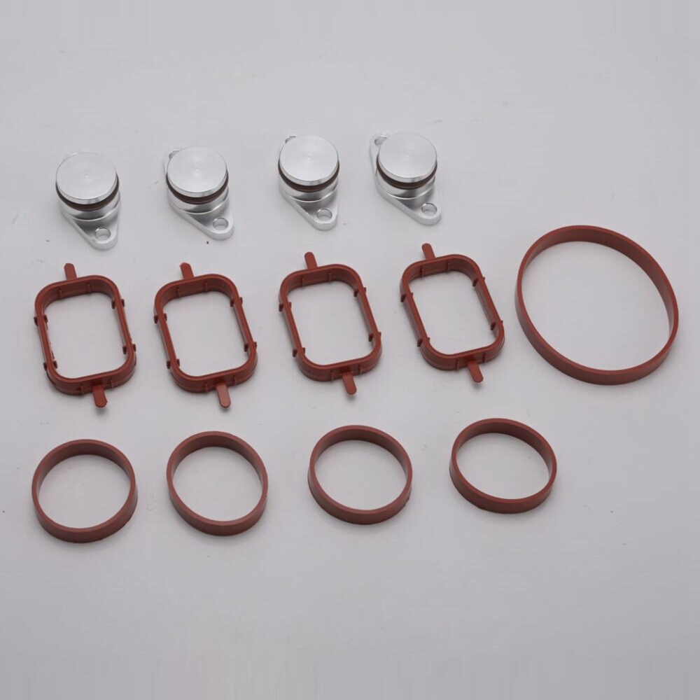 Epman 4x22mm kit de reparo de alumínio da remoção da aleta do redemoinho com junta do coletor da admissão para bmw 320d 330d 520d 525d 530d tkyd82k