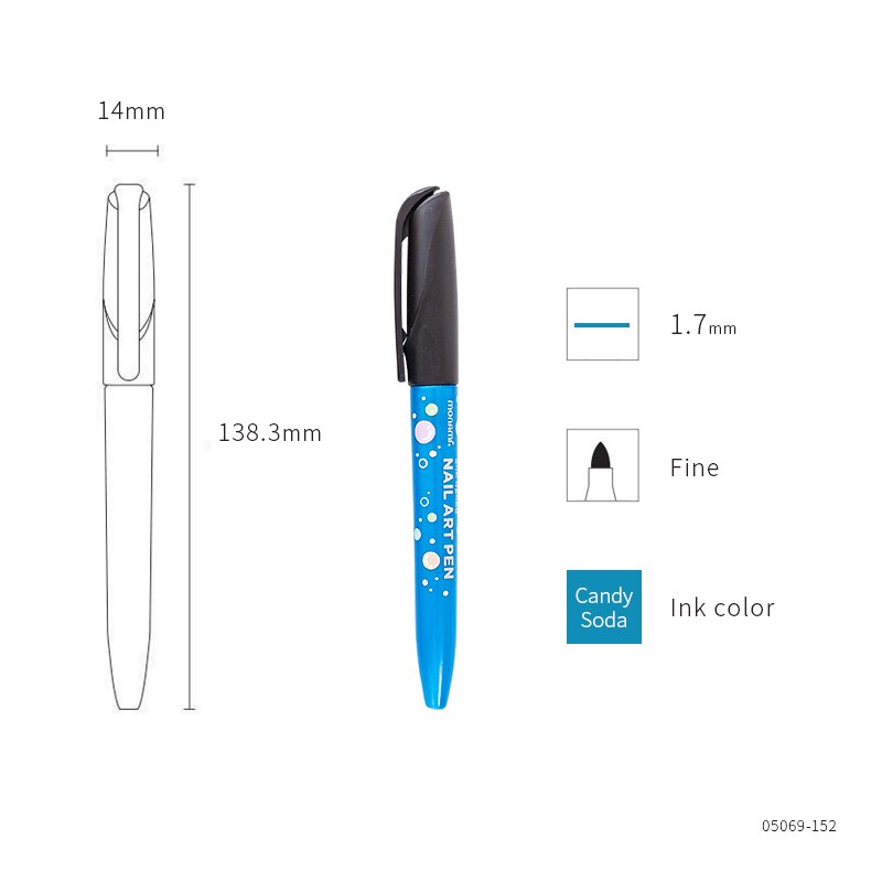 8 farger neglelakk tusjpen monami 1.7mm finne ikke-fast hjem diy markeringsmaling dekorasjon koreansk papirvarer jente  a6472: 8 godteri brus