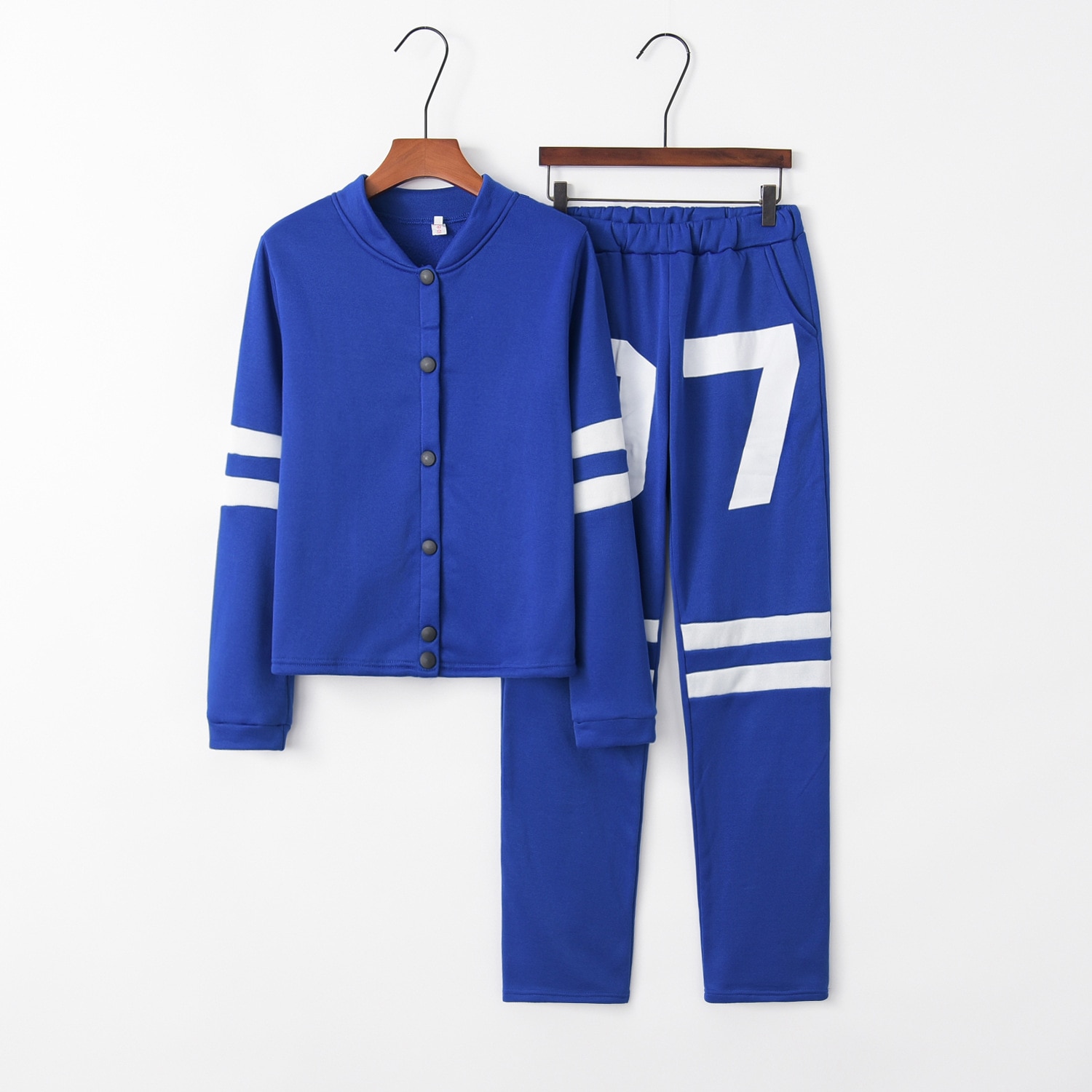 Number 07 Suit Set Women Tracksuit Two-piece Style Outfit Sweatshirt Sport Wear