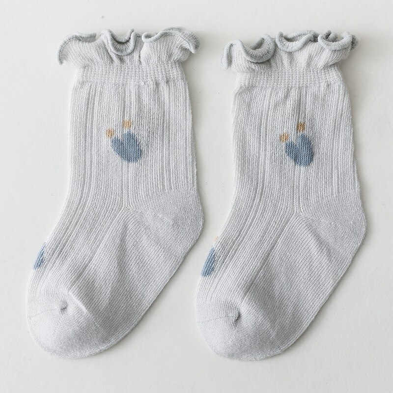 sommer Baby Mädchen Socken Kleinkind Gittergewebe Günstige Sachen Baumwolle Blume Kleinkind Socken 0-5Jahr: huilan / 0-6Monat
