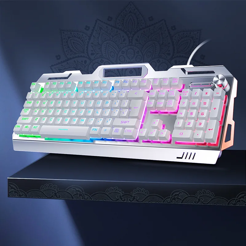 Klawiatura dla graczy RGB Klawiatura do gier i mysz Słuchawki Zestaw dla graczy Podświetlana przewodowa klawiatura komputerowa USB Do laptopa PC 3 In1 Teclado: Inne