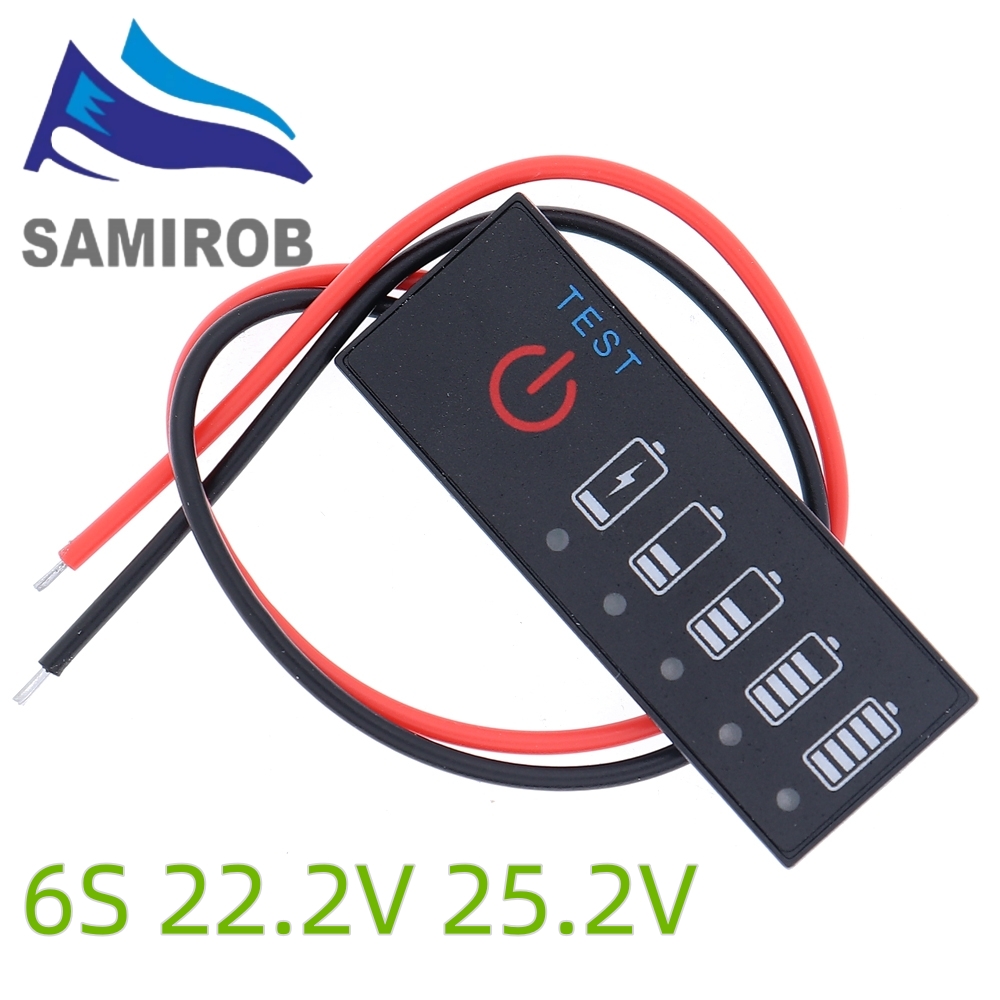 1S 2S 3S 4S Batterijniveau-indicator Ijzer Ternaire Loodzuurcapaciteit Display Lithium 3.7V 7.4V 11.1V 14.8V Fosfaat Tester Meter: Rood