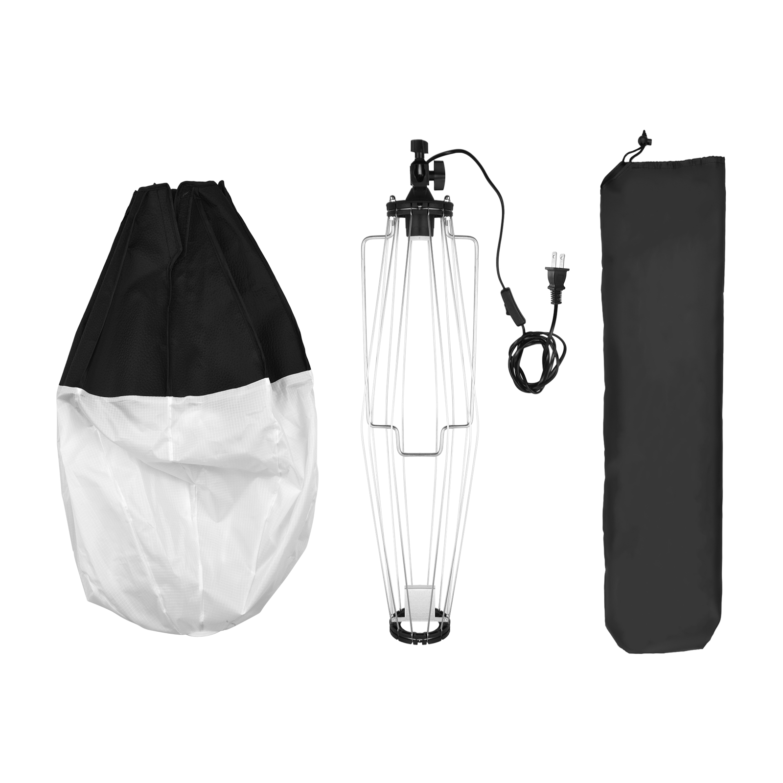 Softbox esférico plegable de 50cm, Softbox de instalación rápida con enchufe E27 para estudio de fotografía y vídeo, accesorio de iluminación: US Plug