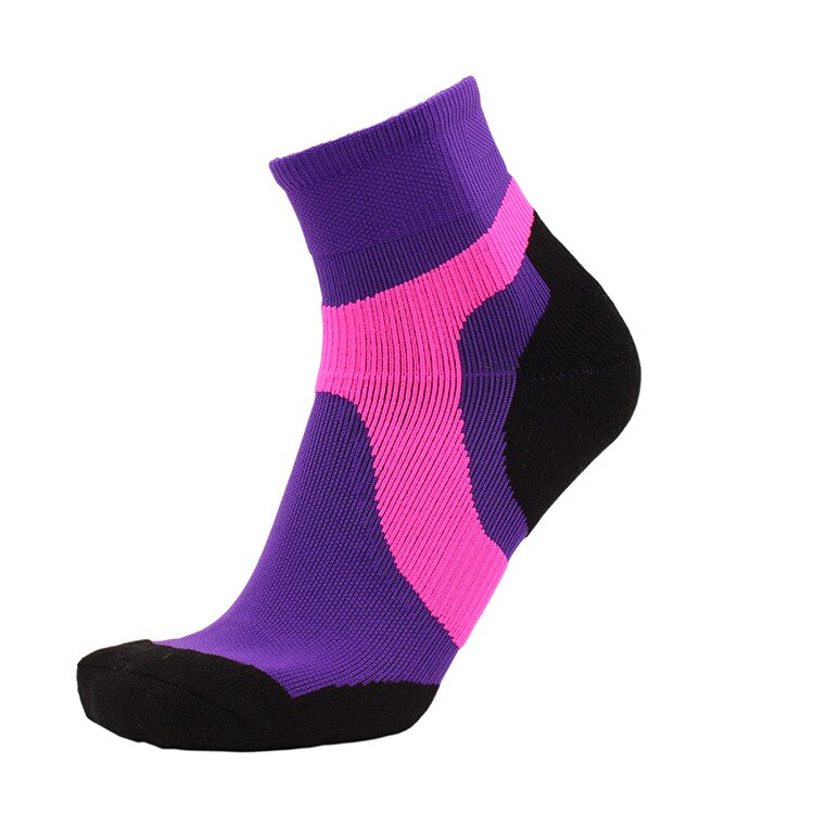 Brothock Outdoor hiking socks Cotton hiking socks nylon towel medium thickness sports sweat antiperspirant socks: purple / XL 43-47