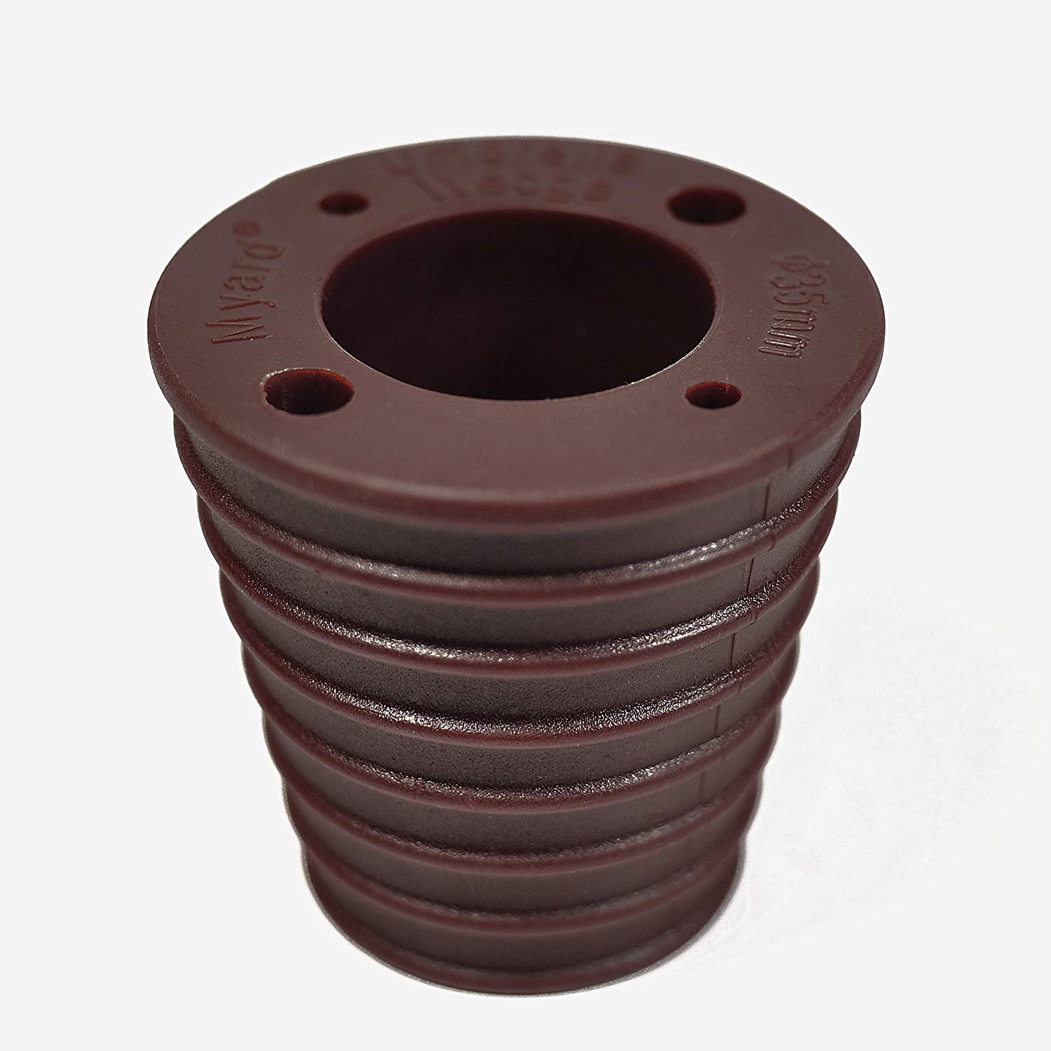 Myard paraply kegle kile til terrassebord hulåbning eller base 1.8 to 2.4 tommer, paraply stang diameter 1 1/2 med 4 huller: Mørkebrun 35mm