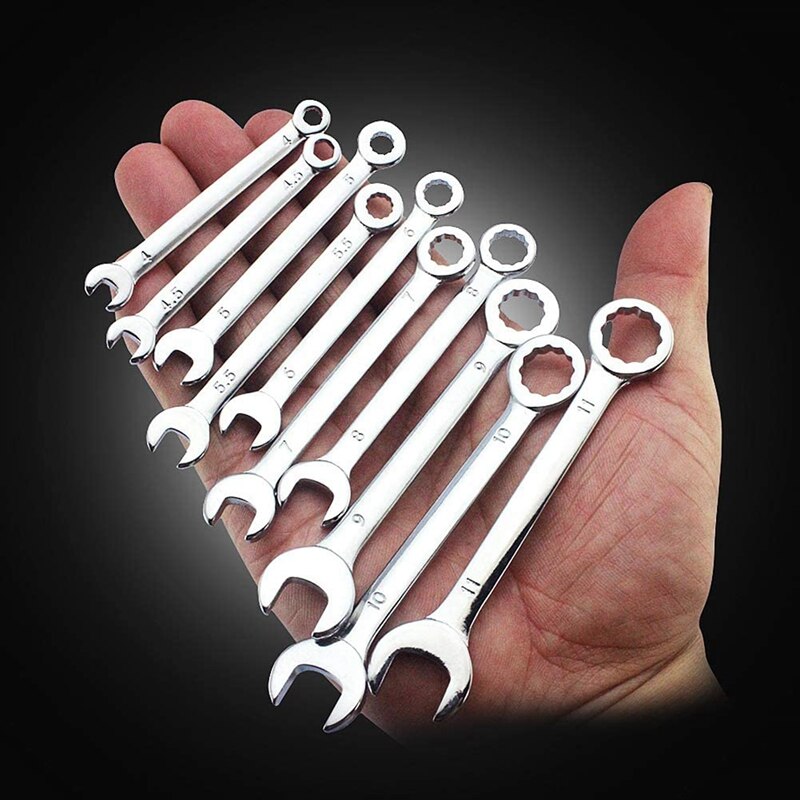 Mini Wrench, Inch Ignition Wrench Set, Open-End Set Wrench, Used to emble Furniture, Small Equipment, Automobiles