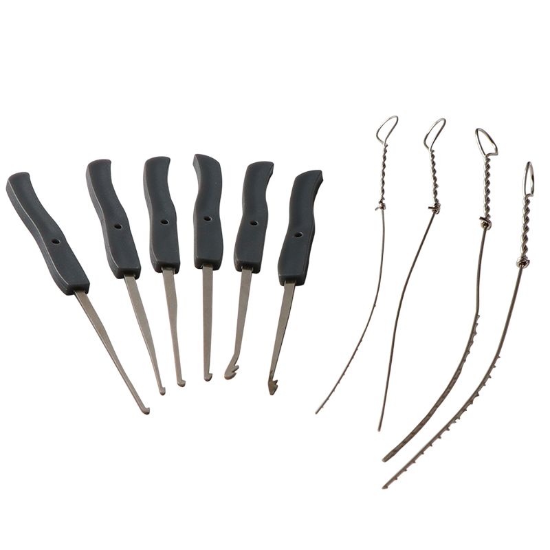 Feng Ye Transparent Visible Pick Cutaway Practice Padlock Lock With Broken Key Removing Hook Kit Extractor Set Locksmith Tool