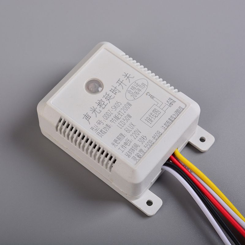 Intelligent On Off Voice Sound Light Sensor Control Delay Lamp Switch AC 220V