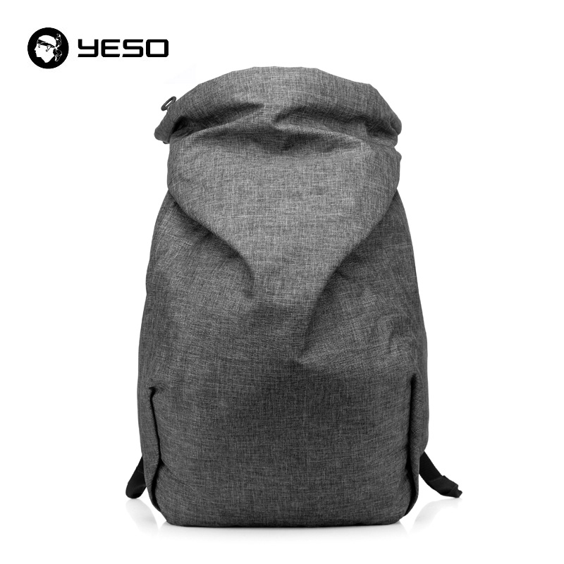 YESO Große Kapazität Reise Rucksack Für Männer Asymmetrische Multifunktions Oxford Rucksack Neue 3 Farbe 15 Zoll lässig Rucksäcke: Holzkohle grau