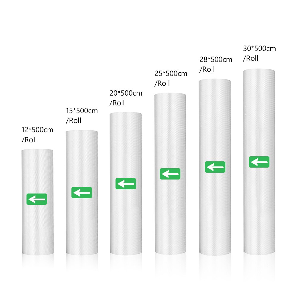 Food Vacuum Packing Sealer Machine Air Sealing System Keep Food Preservation Packer Fresh Storage + Free Plastic Rolls: 6 Rolls