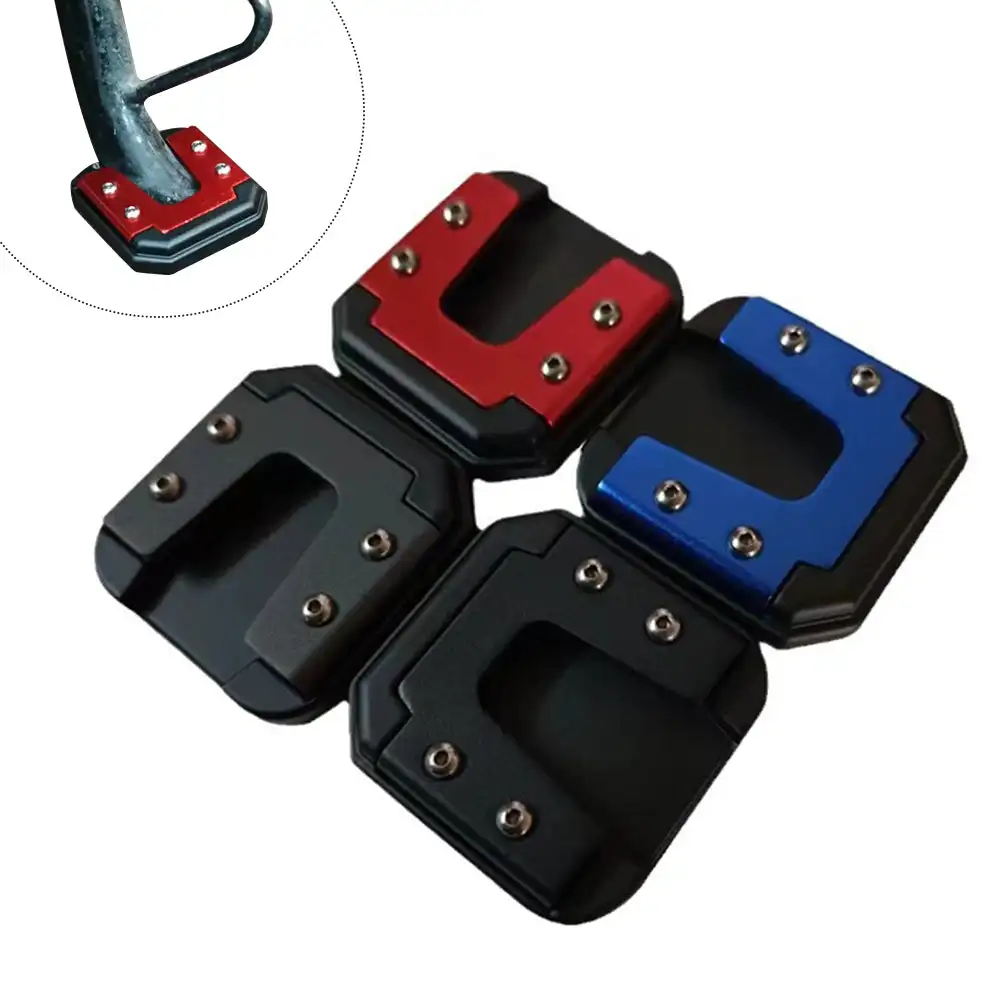 Cavalletto di estensione universale per moto Cavalletto in lega di alluminio per scooter Estensore per bici Piastra di supporto laterale Base allargata antiscivolo