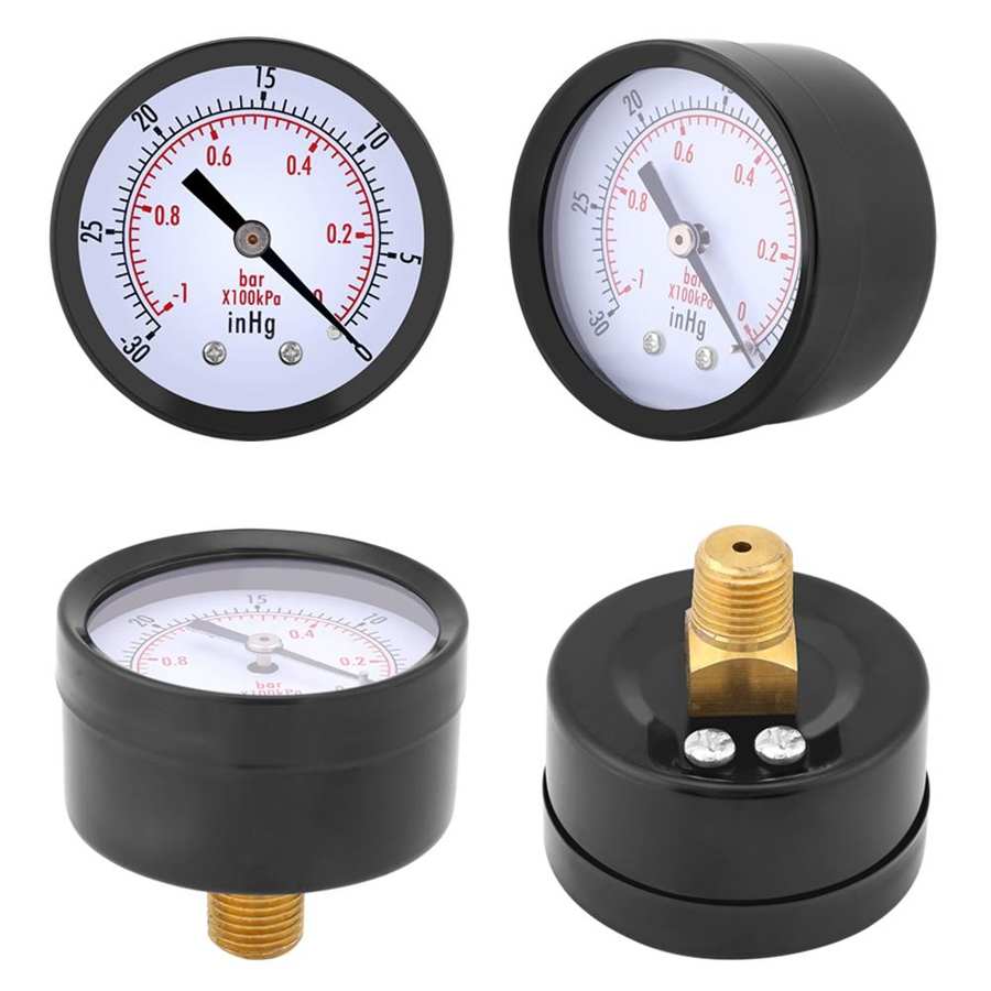 Newstyle manomètre à vide d'air manomètre à huile d'eau Double échelle outils de mesure de pression 1/4 "BSPT compteur de pression hydraulique 0