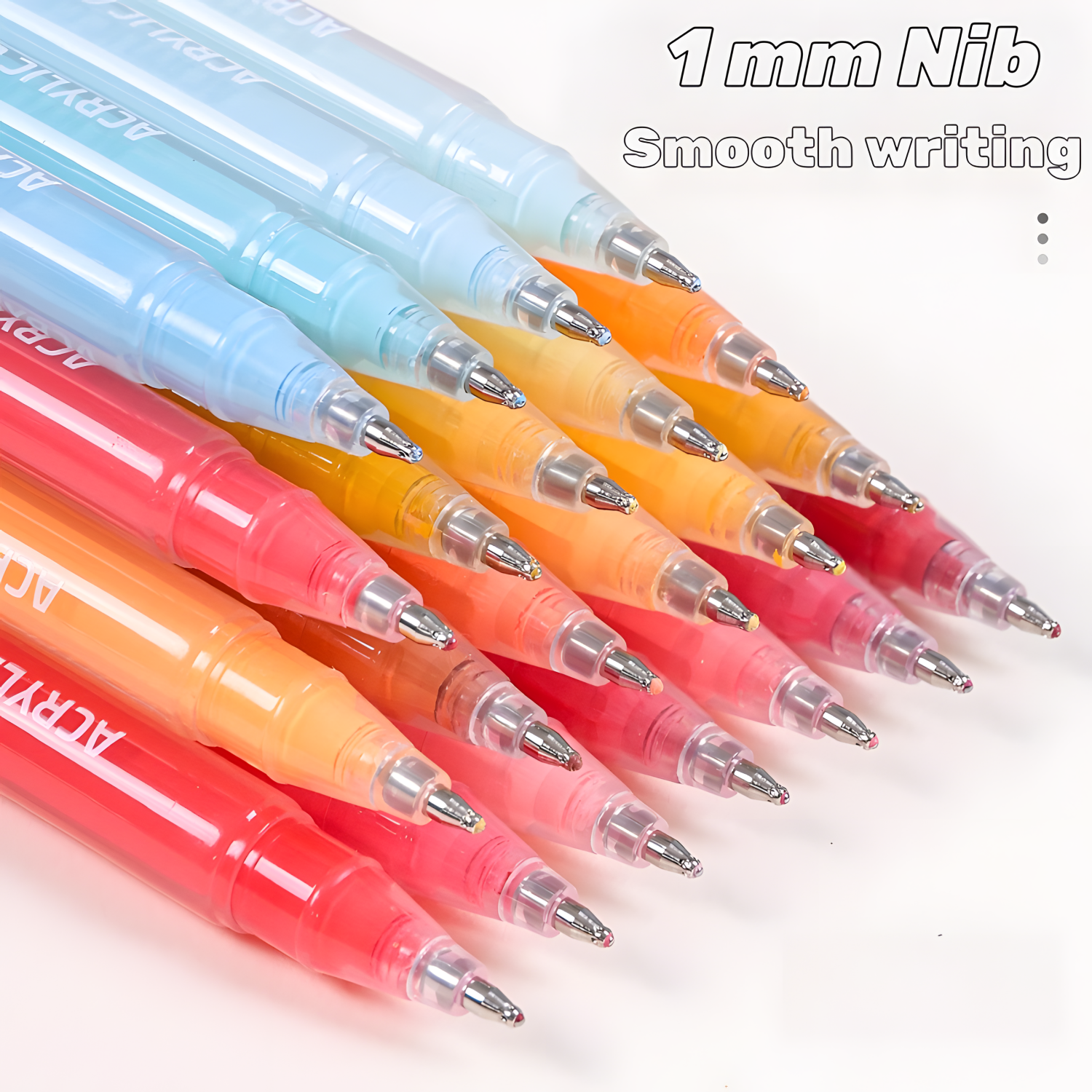 Acrylic Painting Gel Pen,1mm Needle Tip,Rich Color Large Capacity Ink Pens,Art Supplies For Diary,Card,DIY,Coloring,Doodling