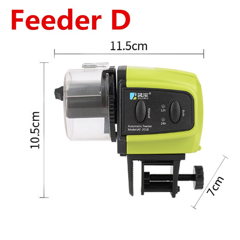 Aquarium Automatic Fish Feeder for Fish Tank Auto Feeders with Timer Adjustable Dispenser LCD Display Betta Turtle Pet Feeding: AF2018