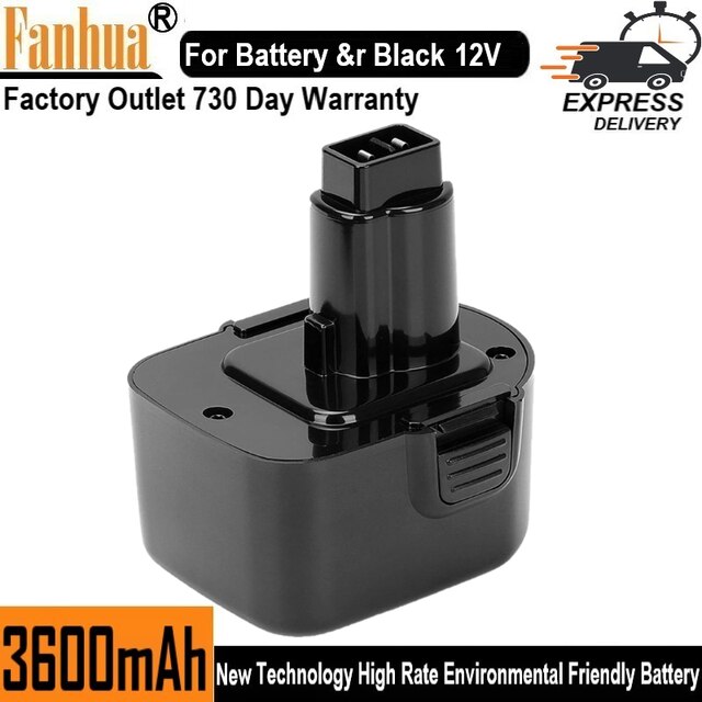 12V 3600mAh akumulator Ni-MH do akumulatora Black Decker PS130 PS130A A9252 A-9252 A9275 A-9275 A9266 elektronarzędzia wymień B: Default Title