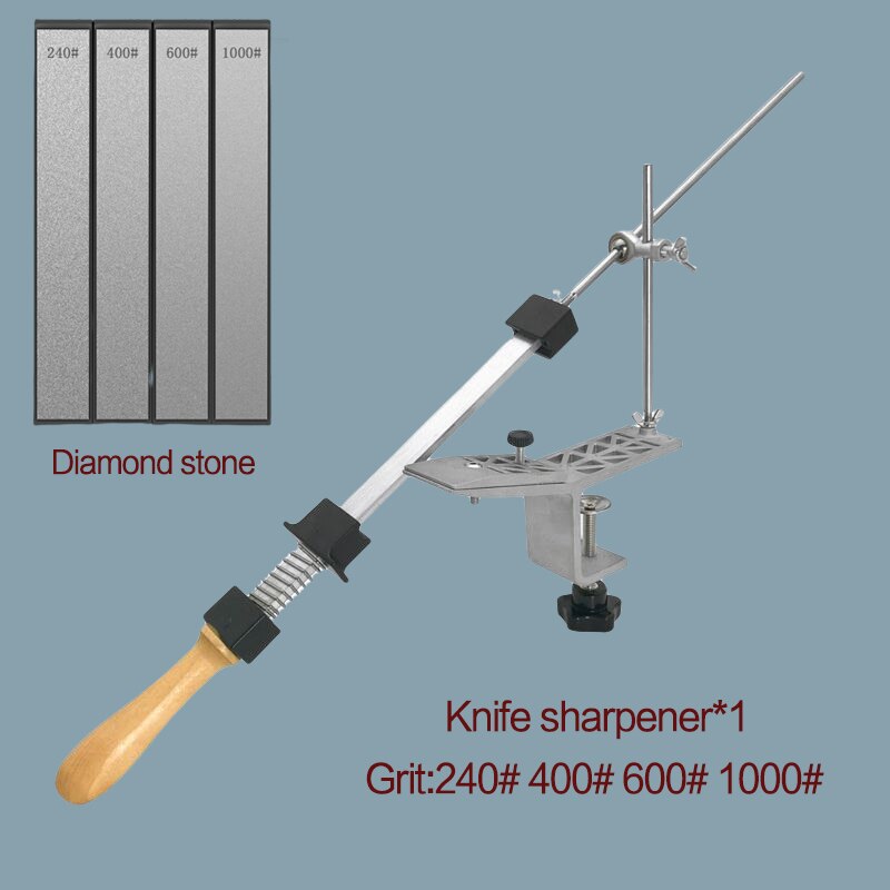 Fixed Angle Sharpener Diamond Bars Knife Sharpener With Four Sharpening Stones Whetstone Grinding System Tools: set  4